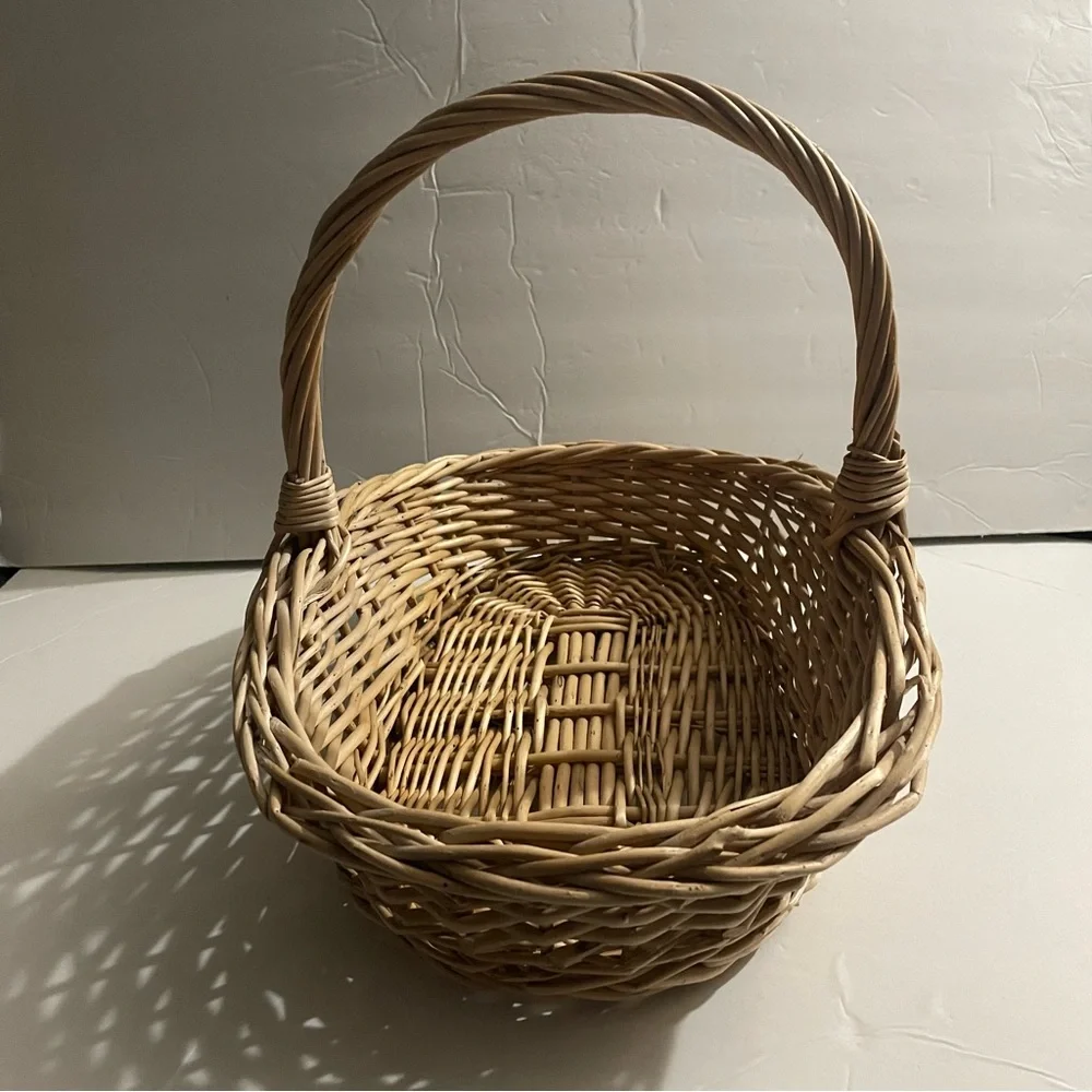 Vintage Brown Woven Basket